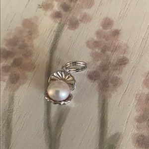 Clam Charm with Pearl